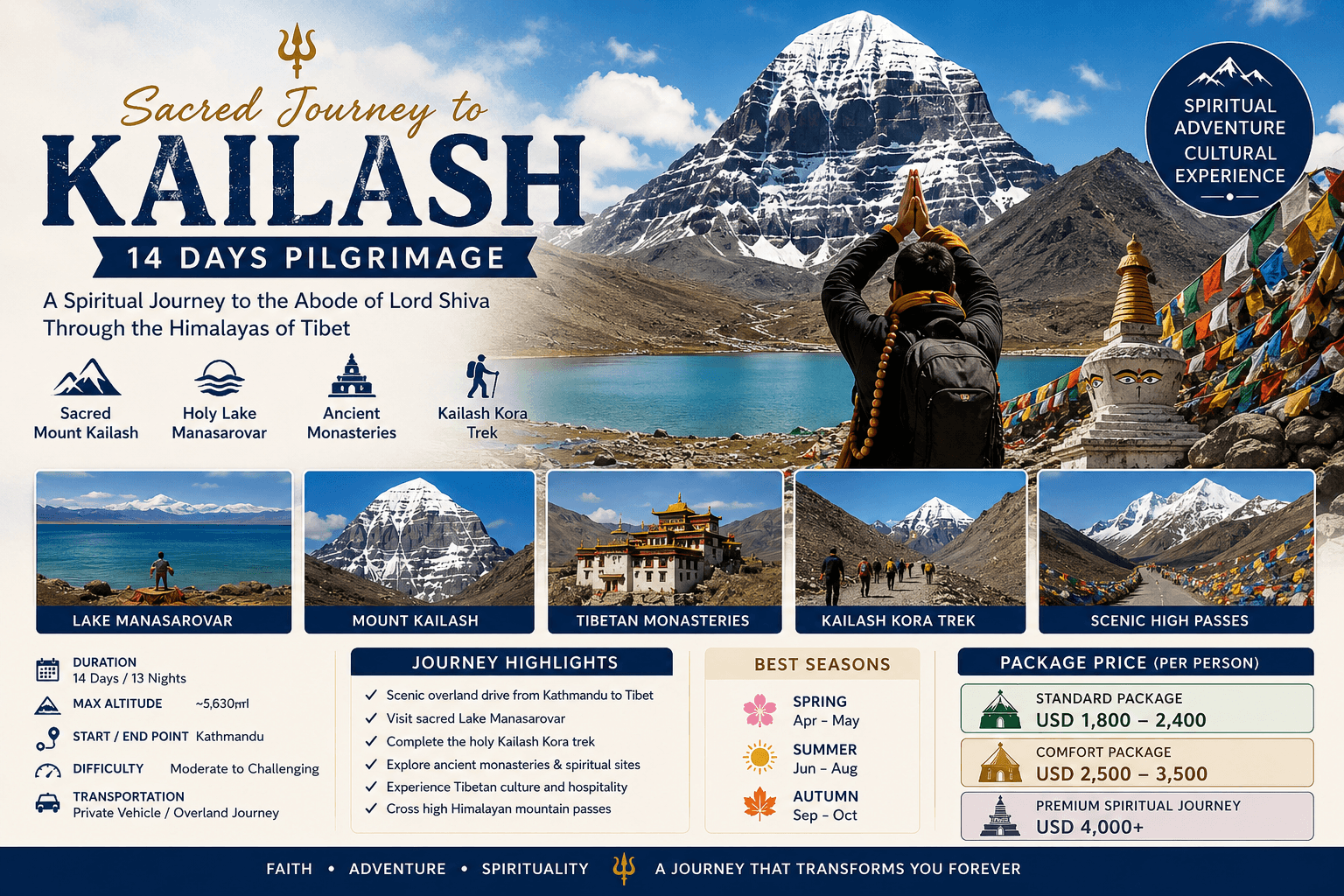 Kailash Sacred Mountain Journey — 14 Days